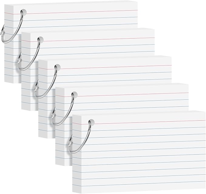 White Index Cards 3x5 Inch Flash Cards by YAGUAO