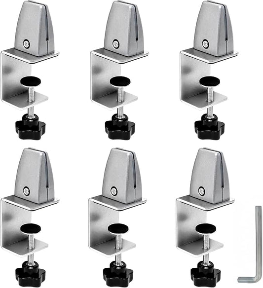 6-Pack Desk Shield Clamp for 2 to 20mm Thick Panel, Adjustable Desk Divider by Unknown