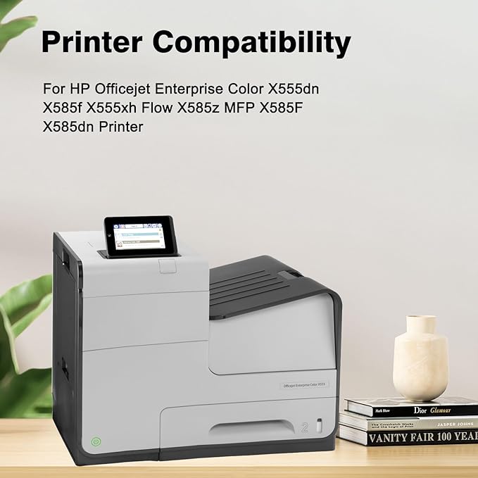 980 980X Remanufactured Ink Cartridge Replacement for 980X for HP Officejet Enterprise Color X555dn X585f X555xh Flow X585z MFP X585F X585dn Printer (1 BK 1 C 1 M 1 Y)-4pk-DeskLoop Office