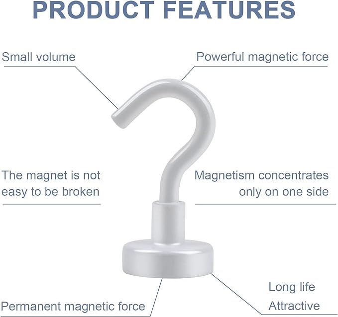 DIYMAG Magnetic Hooks for Refrigerator, Extra Strong Cruise Hook, Heavy Duty - Image 4