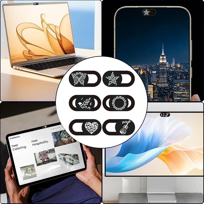 6Pcs 6 Styles Laptop Camera Cover Music Notes Privacy Guard Accessories - Image 5