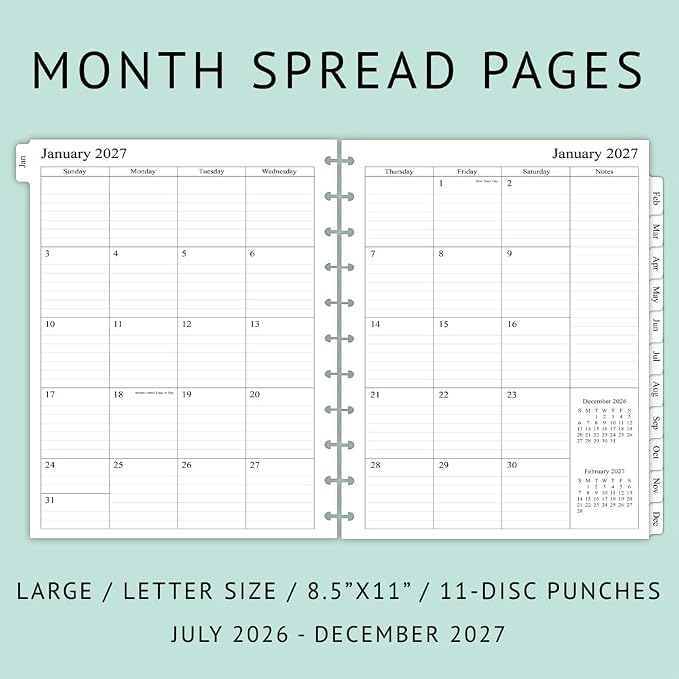newestor 2026-2027 Monthly Planner Refill - Image 2
