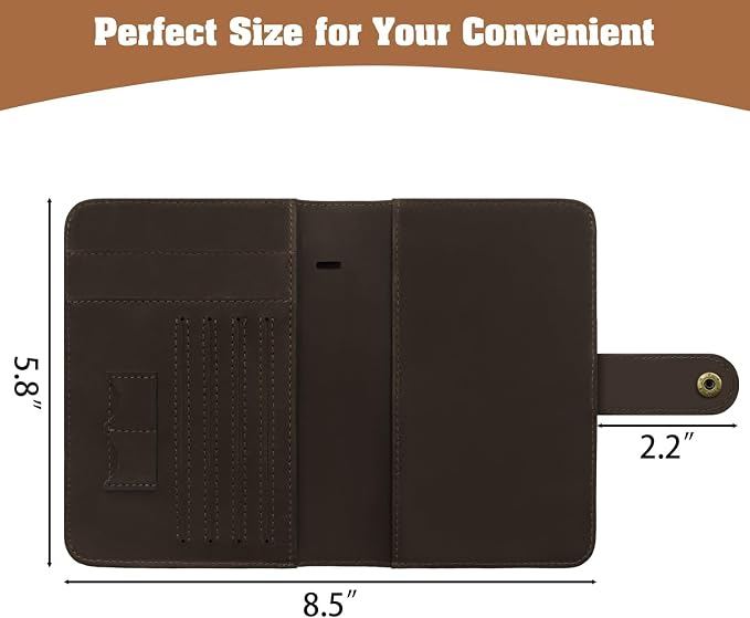 Jack&Chris Genuine Leather Handmade Passport Holder - Image 3