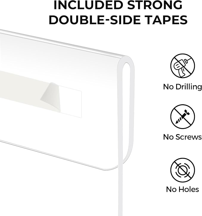 12 Pack 11x8.5 Acrylic Sign Holder Wall Mount, Horizontal Plastic Wall Signs - Image 3