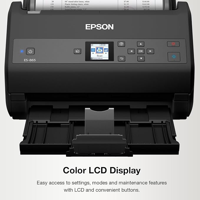 Epson Workforce ES-865 High Speed Color Duplex Document Scanner - Image 6