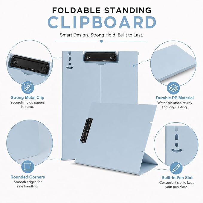 Free Standing Clipboard Foldable and Desktop Document Stand - Image 3