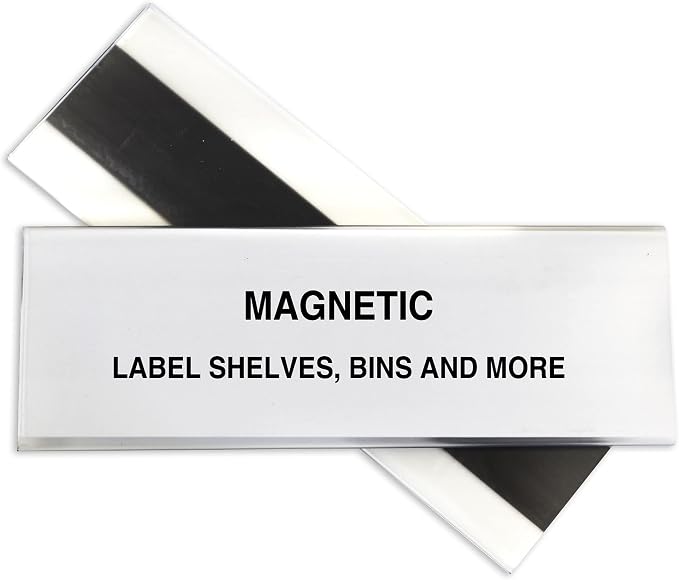 C-Line HOL-DEX Magnetic Shelf/Bin Label Holders, Side Load, 2 x 6 by C-Line