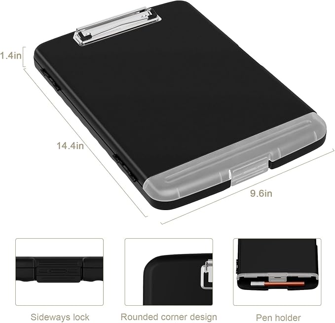 Piasoenc Clipboard with Storage, 8.5 x 11 Organization Box with Pen Holder and - Image 3