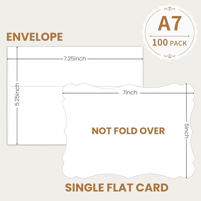 100 Pack Blank Invitations - Image 2