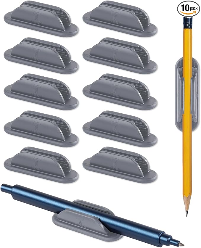 Tiizze Adhesive Pencil Holders for Desk Set of 10 by Tiizze