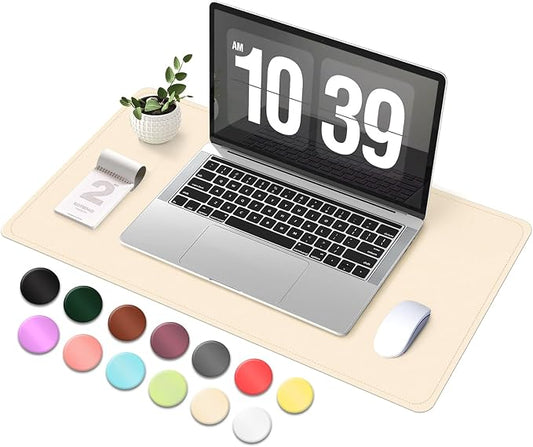 Desk Pad Protector, Leather & Suede Desk Mat, Non-Slip Desk Pad Mat, Large by BLESWIN
