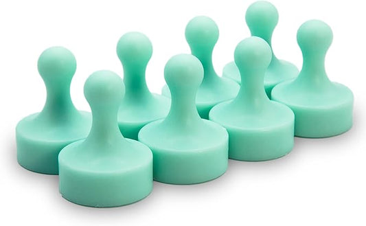 GLASSBOARD STUDIO Powerful Neodymium Magnets, Pawn-Shaped - Strong Fridge/Refrigerator and Whiteboard Magnet, Ideal for Office, Kitchen, Crafts - Rare Earth, Heavy Duty (8, Summer Mint)-DeskLoop Office