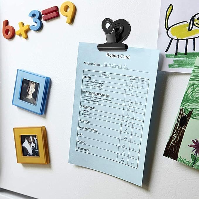 VNDUEEY 12 Pack Black Refrigerator Magnets Fridge Magnet, Magnetic Clips - Image 4
