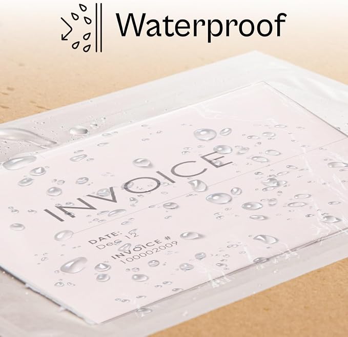 PSBM 1000 PCS 4.5 x 5.5 Inch Clear Blank Packing List Envelopes, Shipping - Image 5