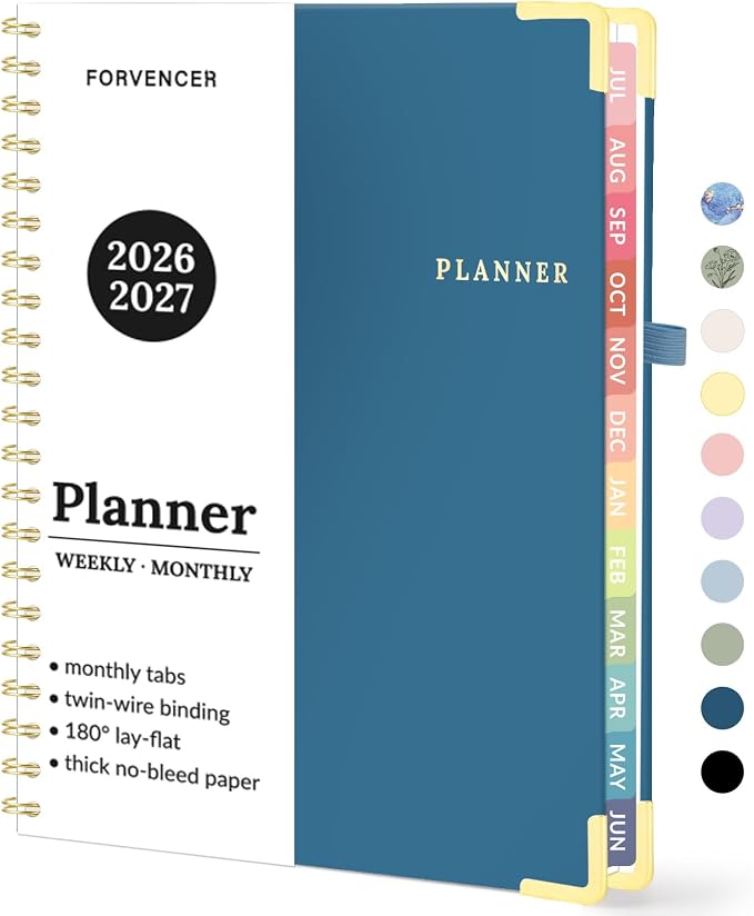 Forvencer Academic Planner 2026-2027, July 2026-June 2027 Weekly & Monthly by Forvencer
