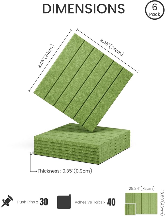 Felt Bulletin Board Tiles -28"x18" - Image 2