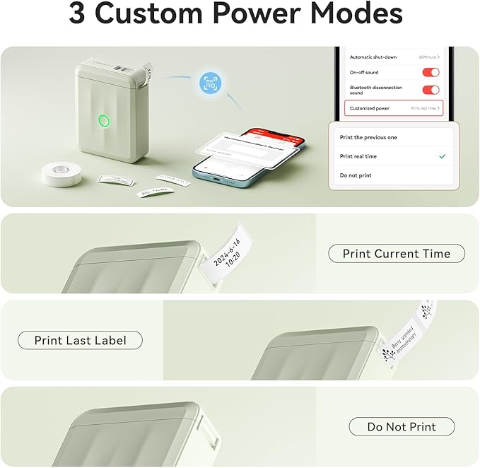 NIIMBOT Label Maker Machine Bluetooth Label Printer for School Home Office Organization, Wireless Mini Labeler D110 Upgraded Version, Label Machine with Label, Green-DeskLoop Office