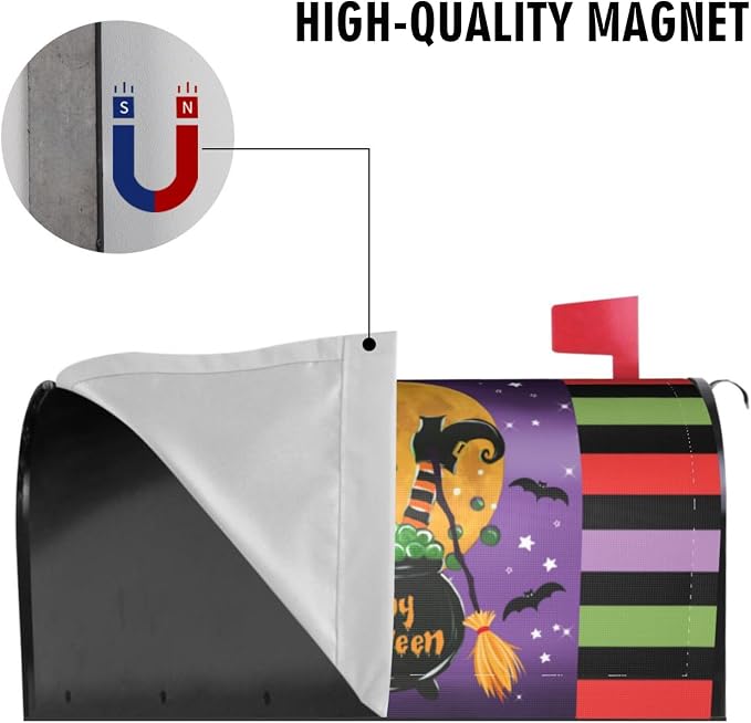 Witch Feet Halloween Magnetic Mailbox Cover, Unique 25.5x21 Inchs Mailbox Cover - Image 5