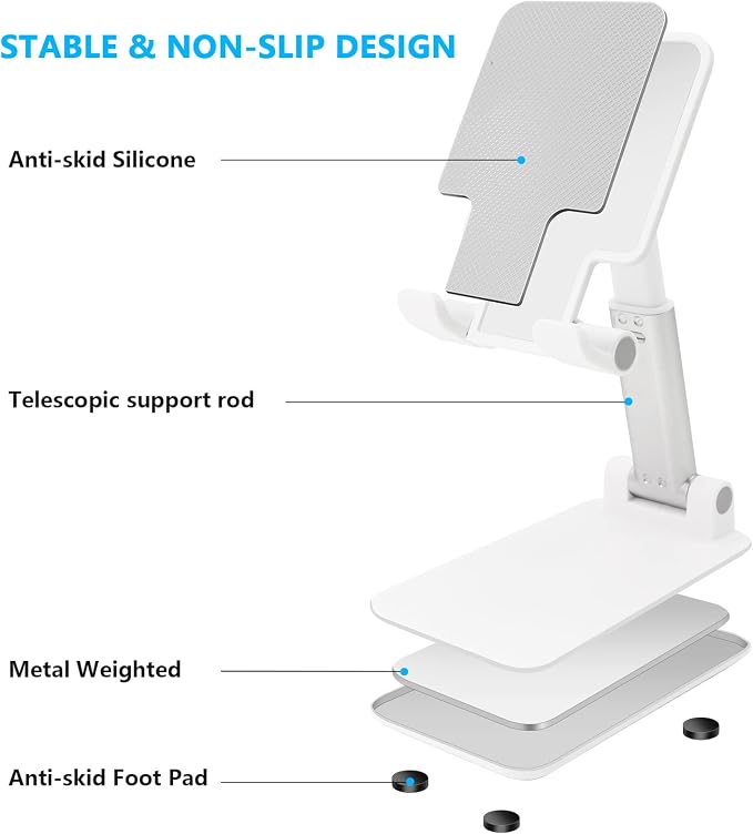 Cell Phone Stand for Desk, Angle & Height Adjustable Phone Holder, | Fully - Image 6