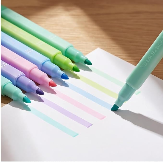 konket 6Pcs Aesthetic Cute Highlighters - Image 3