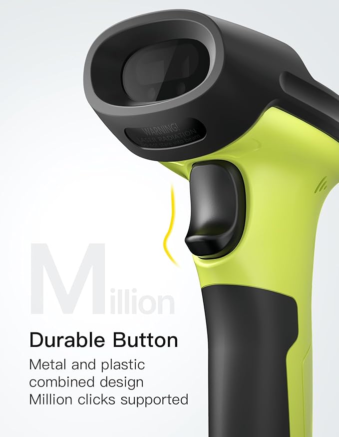 Inateck 2D Barcode Scanner, Wireless Bluetooth QR Code Scanner with AI APP & SDK, 180-Day Battery Life, Fast & Accurate Scanning, Compatible with iOS/Android/Windows, BCST-72 Green-DeskLoop Office