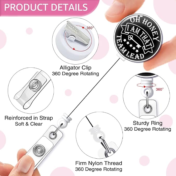 Oh Honey I Am that Team Lead Badge Reel Retractable - Image 3
