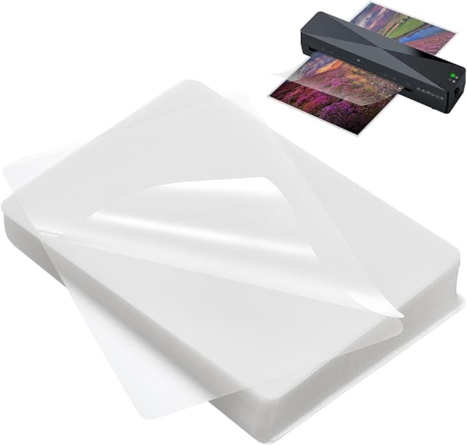 50 Pack Thermal Laminating Pouches, 9 x 11.5-Inches, 3 mil Thick, Clear Laminating Sheets-DeskLoop Office