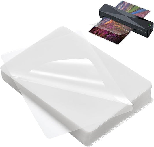 50 Pack Thermal Laminating Pouches, 9 x 11.5-Inches, 3 mil Thick, Clear Laminating Sheets-DeskLoop Office
