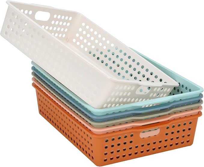 Modern 6-Pack Stackable Paper Trays - Image 2