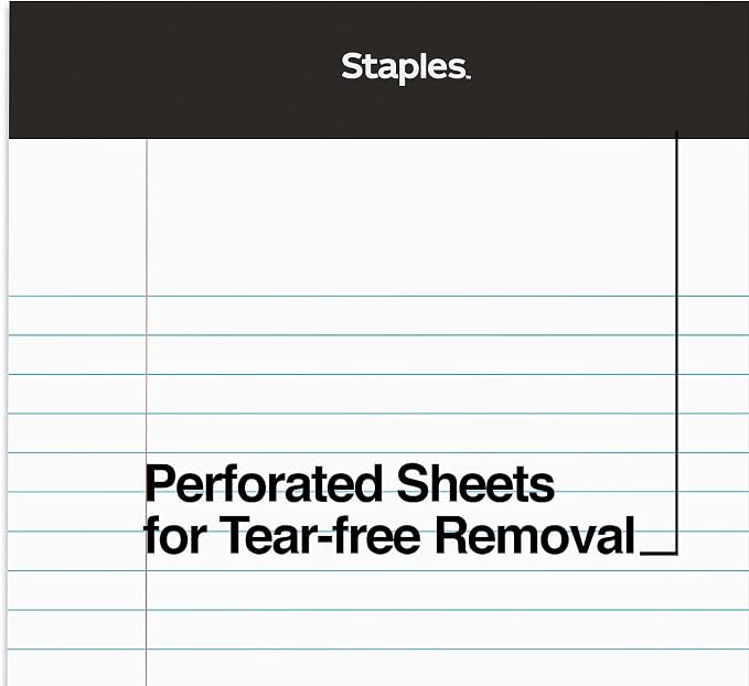 STAPLES Notepads, 5” x 8”, Narrow Ruled, 50 Sheets/Pad - Image 5