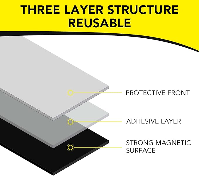 DIYMAG Magnetic Adhesive Sheets Photo Mat, |4" x 6"|, 20 Pack Cuttable - Image 4