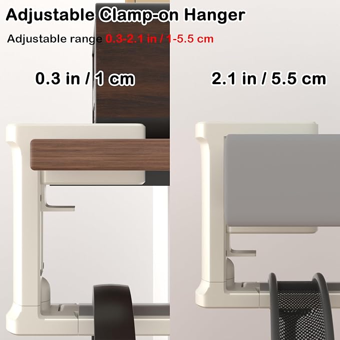 Headphone Hook - Adjustable Clamp-on Headphone Holder, Under Desk Gaming - Image 7