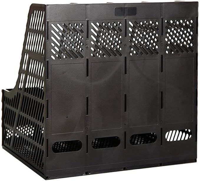 SAYEEC Desktop Magazine Holder Desk File Organizer 4 Compartments Vertical File - Image 4