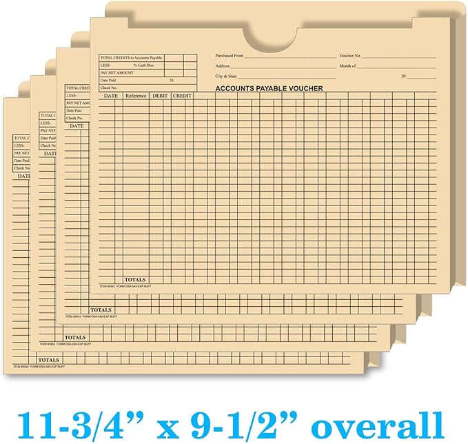 1" Expandable Accounts Payable A/P Voucher Envelopes 11.75 x 9.5, Pack 50 | - Image 3