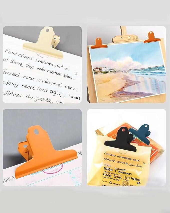 2PCS Extra Large Binder Clips Metal Bulldog Clip Large Paper Clamp Holder - Image 8