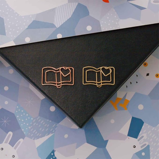 OWLFAVO 40pcs Book Shape Paper Clips - Image 3