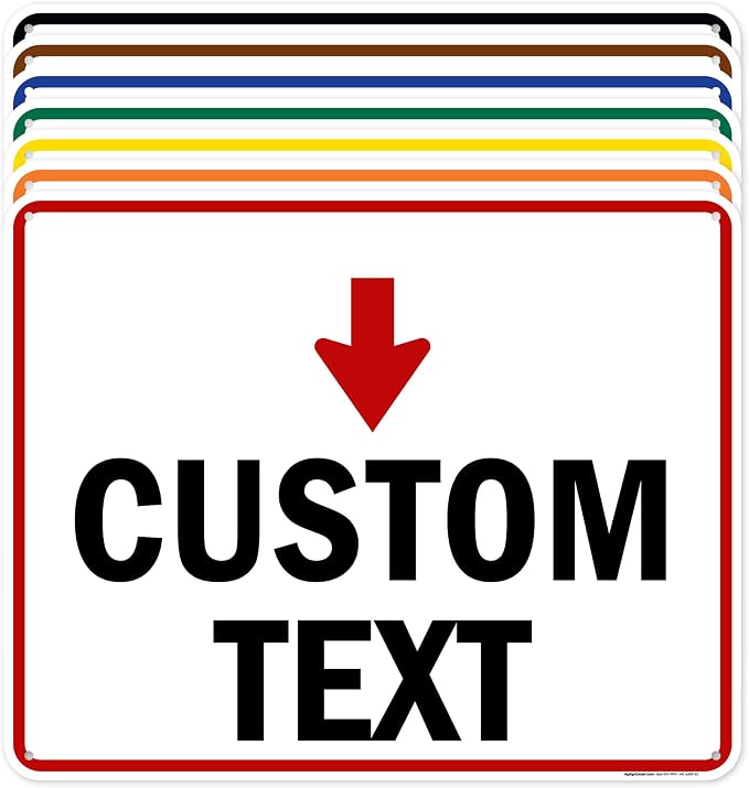 Custom Arrow, Custom Directional Sign, Down Arrow, 24x30 Inches, 55 mil thick by MySignCenter