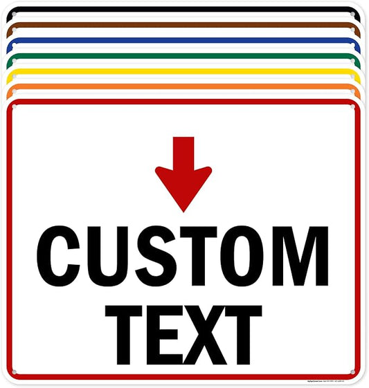 Custom Arrow, Custom Directional Sign, Down Arrow, 24x30 Inches, 55 mil thick by MySignCenter