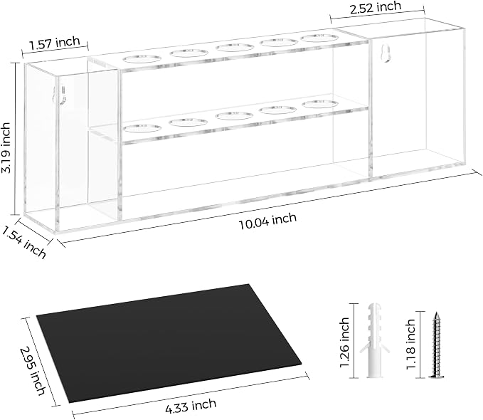 HBlife Acrylic Magnetic Dry Erase Marker Holder - Image 2