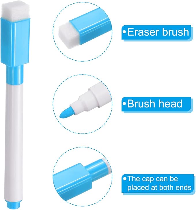 PATIKIL Dry Erase Marker Pens, 30 Pack Light Blue Ink Fine Point Low Odor - Image 4