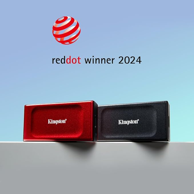 Kingston XS1000 1TB SSD | Pocket-Sized | USB 3.2 Gen 2 | External Solid State Drive | Up to 1050MB/s | SXS1000/1000G-DeskLoop Office