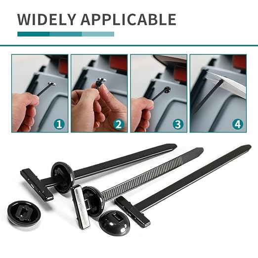 Nylon Universal Cable Tie Buckle, Zipper Clips - Image 5