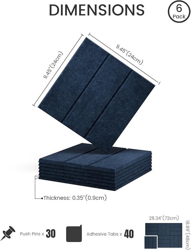 Felt Bulletin Board Tiles -28"x18" - Image 2