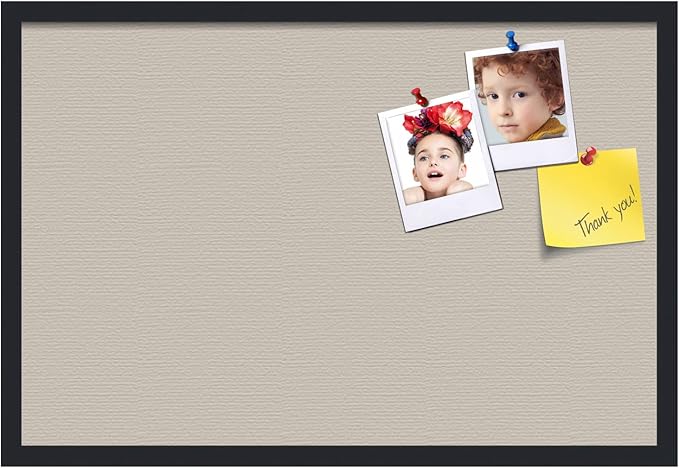 PinPix 30x20 Inch Cork Bulletin Board. This Decorative Framed Pin Board Comes with Desert Pastel Design and a Satin Black Frame. Ideal for Home Office Decor or Message Board (PinPix-1815)-DeskLoop Office