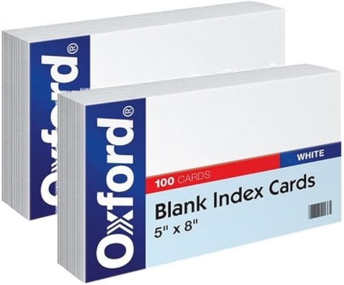 Oxford Blank Index Cards by Oxford