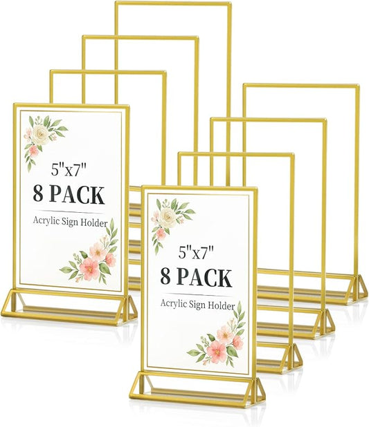 Dynta Acrylic Sign Holder 5x7in Double-Sided Display Stand by Dynta