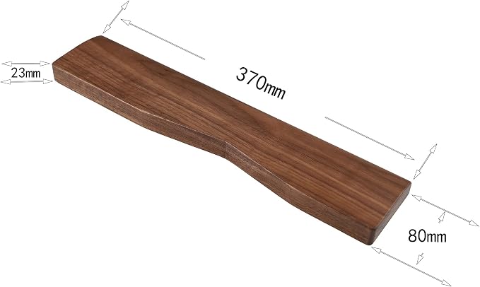 Ergonomic Wooden Wrist Rest Solid Wood Walnut - Image 2
