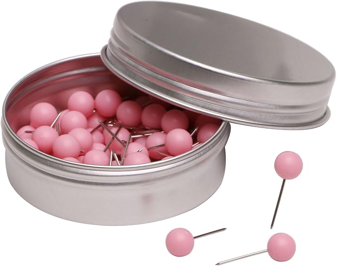 Tupalizy 100PCS 1/4 Inch Small Round Head Map Tacks Pins - Image 2