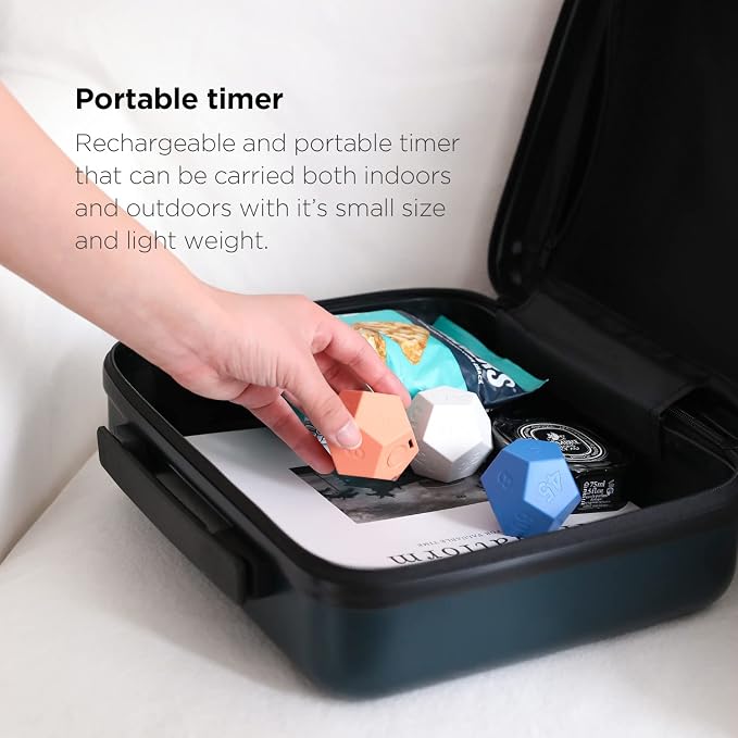 Mooas Dodecagon Time Ball Rechargeable Mini Timer, 11 Preset Times, Desk - Image 7
