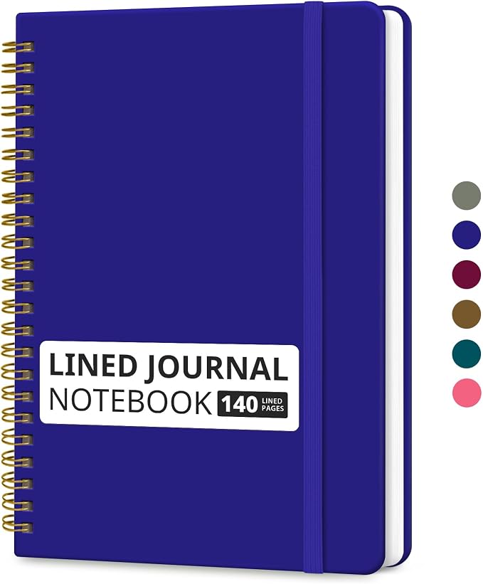 Taja Lined Spiral Journal Notebook by Taja